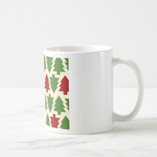 クリスマスツリーホリデーパターン コーヒーマグカップ (右)
