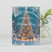 クリスマスツリーホリデーパーティーウィンターワンダーランド 招待状 (スタンド正面)