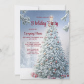 クリスマスツリーホリデーパーティー招待状 招待状 (裏面)