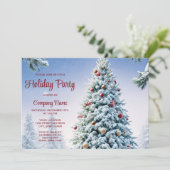 クリスマスツリーホリデーパーティー招待状 招待状 (スタンド正面)