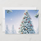 クリスマスツリーホリデーパーティー招待状 招待状 (裏面)