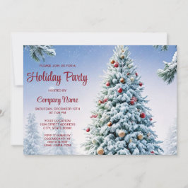 クリスマスツリーホリデーパーティー招待状 招待状