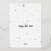 クリスマスツリーホリデーフォイル金ゴールドカード 箔シーズンカード (裏面)