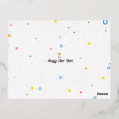 クリスマスツリーホリデーフォイル金ゴールドポストカード 箔シーズンポストカード (裏面)