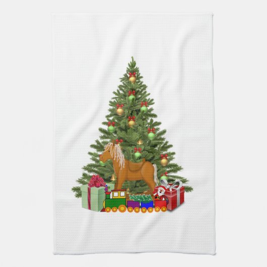 クリスマスツリーホリデーホーム キッチンタオル (縦)