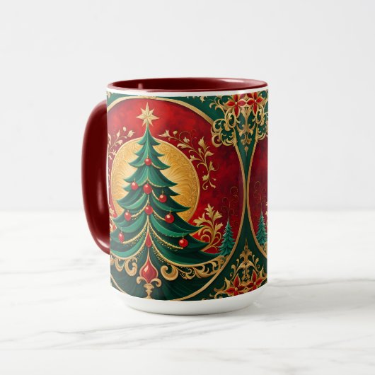 クリスマスツリーホリデーマグ マグカップ (正面左)