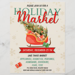 クリスマスツリーホリデーマーケット招待状