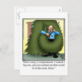 クリスマスツリーホリデーユーモアポストカード シーズンポストカード (正面/裏面)