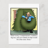 クリスマスツリーホリデーユーモアポストカード シーズンポストカード (正面)