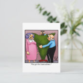 クリスマスツリーホリデーユーモアポストカード シーズンポストカード (スタンド正面)