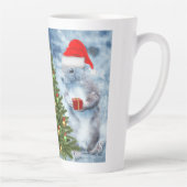 クリスマスツリーホリデー付き可愛いサンタリス カフェラテマグ (右)
