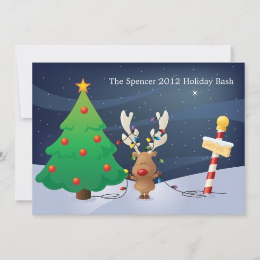 クリスマスツリーホリデー招待状 招待状 (正面)