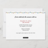 クリスマスツリーホリデー招待状 招待状 (裏面)