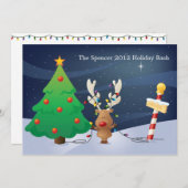 クリスマスツリーホリデー招待状 招待状 (正面/裏面)