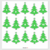 クリスマスツリーホワイトエレファントギフト交換 シール (シート)