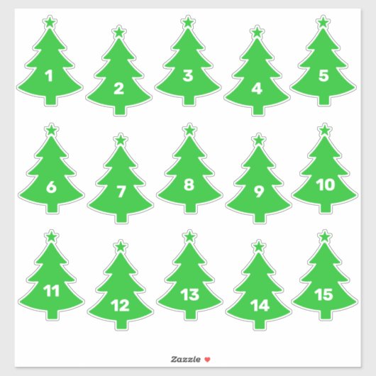 クリスマスツリーホワイトエレファントギフト交換 シール (シート)