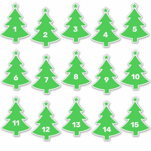 クリスマスツリーホワイトエレファントギフト交換 シール (正面)