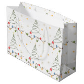 クリスマスツリーホワイトラージ抱き枕 ラージペーパーバッグ (裏面アングル)