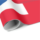 クリスマスツリーホワイトレッドブルー ラッピングペーパー (ロールコーナー)