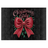 クリスマスツリーボウガーリーエステティックホリデークリスマス カッティングボード (正面)