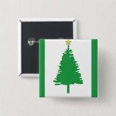 クリスマスツリーボタン 缶バッジ (正面&裏面)