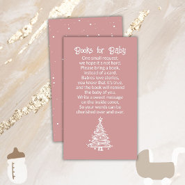 クリスマスツリーボホピンクガールブックスベビー エンクロージャーカード