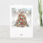 クリスマスツリーボーブルズ折り畳みホリデーカード シーズンカード (裏面)