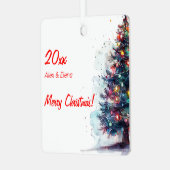 クリスマスツリーボールスノーメタルスクエアオーナメント メタルオーナメント (正面左)