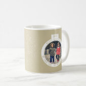 クリスマスツリーボールベージュフォトホリデー コーヒーマグカップ (正面右)