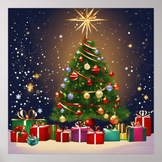 クリスマスツリーポスター紙 ポスター (正面)
