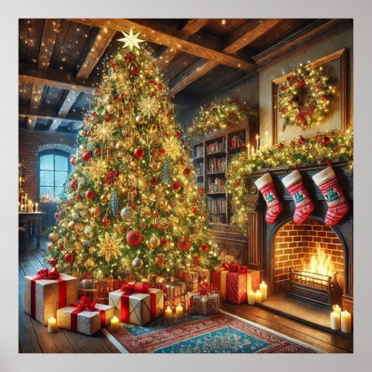 クリスマスツリーポスター ポスター (正面)