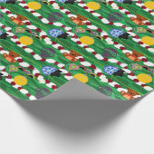 クリスマスツリーポップコーンクランベリーnオーナメント ラッピングペーパー (角)