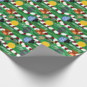 クリスマスツリーポップコーンクランベリーnオーナメント ラッピングペーパー (角)