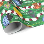 クリスマスツリーポップコーンクランベリーnオーナメント ラッピングペーパー (ロールコーナー)