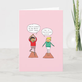 クリスマスツリーポーズ |ヨガおもしろいクリスマスカード シーズンカード