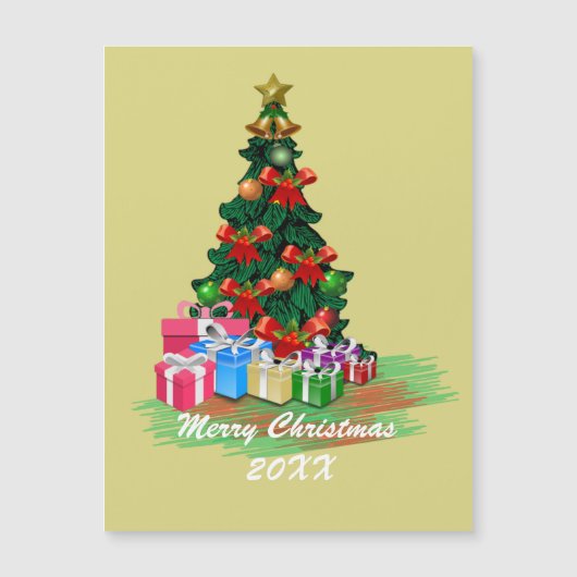 クリスマスツリーマグネットカード (正面)
