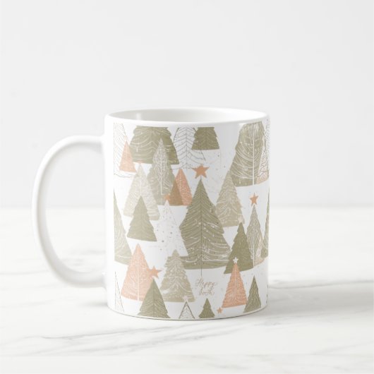 クリスマスツリーマグ コーヒーマグカップ (左)