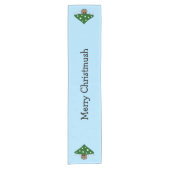 クリスマスツリーマッシュルームテーブルランナー ショートテーブルランナー (正面)