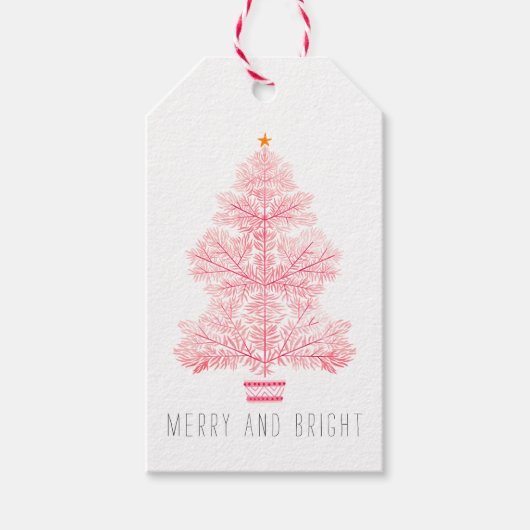 クリスマスツリーメリーと明るい休日 ギフトタグ (正面)