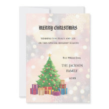 クリスマスツリーメリークリスマスカード