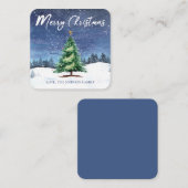 クリスマスツリーメリークリスマスギフト囲いカード エンクロージャーカード (正面/裏面)