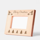 クリスマスツリーメリークリスマスファミリー レーザー彫刻フレーム (左)