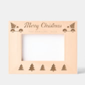 クリスマスツリーメリークリスマスファミリー レーザー彫刻フレーム (正面)