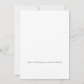 クリスマスツリーメリークリスマスホリデーカード 招待状 (裏面)