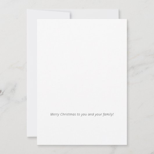 クリスマスツリーメリークリスマスホリデーカード 招待状 (裏面)