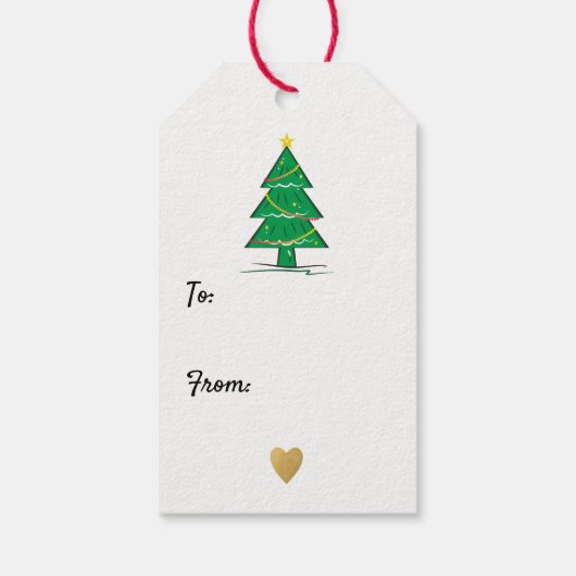クリスマスツリーメリークリスマス ギフトタグ (裏面)