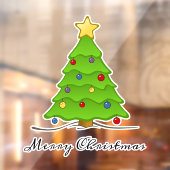 クリスマスツリーメリークリスマス | ホリデー ウィンドウサイン (シート2)