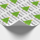 クリスマスツリーメリークリスマス ラッピングペーパー (角)