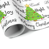 クリスマスツリーメリークリスマス ラッピングペーパー (ロールコーナー)