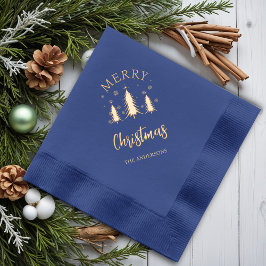 クリスマスツリーメリークリスマス 箔ナプキン